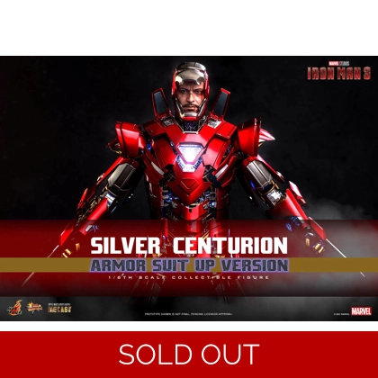 Hot Toys - MMS618D43 Iron Man 3 - 1/6th scale Silver Centurion (Armor Suit Up Version) Collectible Figure
